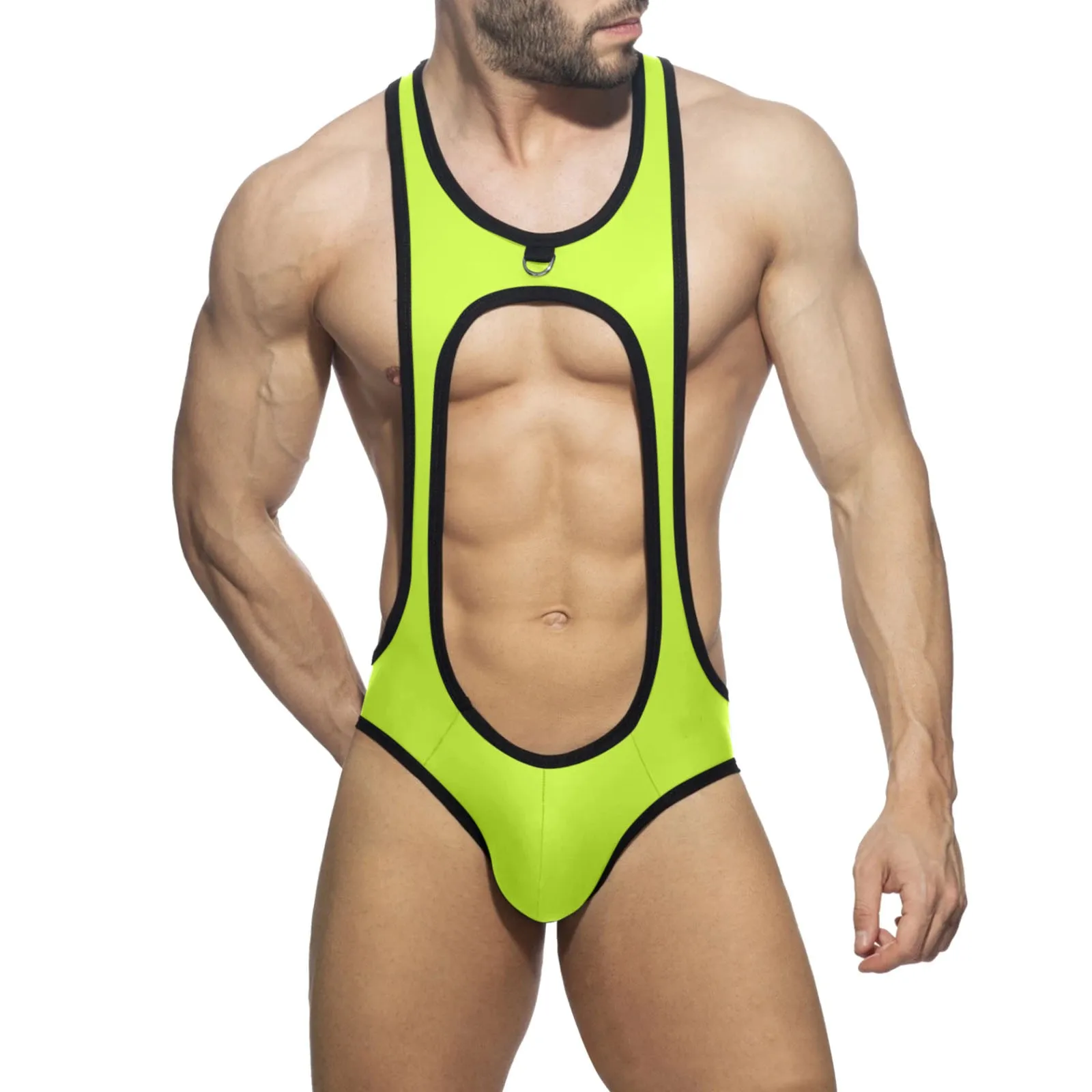 

Байкерский костюм, мужской сексуальный комбинезон, однотонные стринги, сексуальное нижнее белье, дизайнерские брюки-бретельки, прозрачная футболка