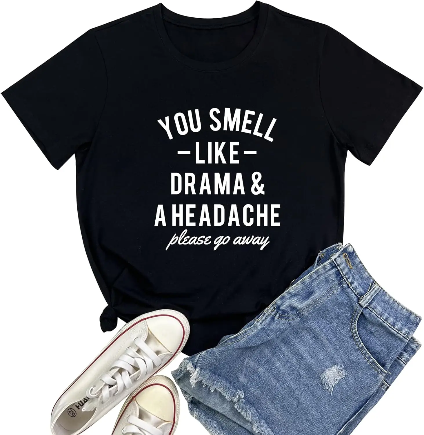 BLACKOO Women You SMELL Print T Shirts Graphic Funny Tees