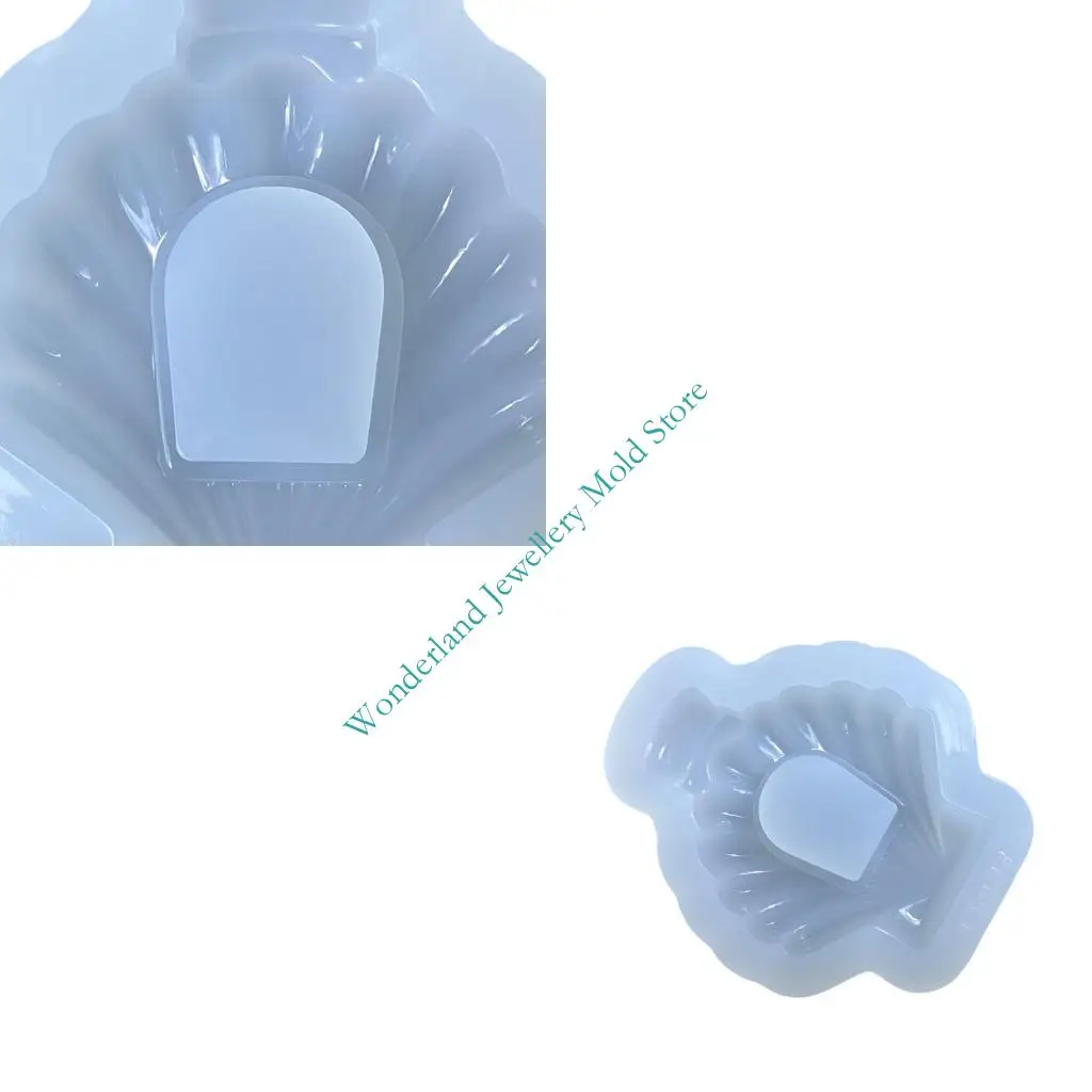 

H7EB Realistic Shell Silicone Moulds Bottle Glitters Art Easy Demolding Crafting Jewelry Making Accessories