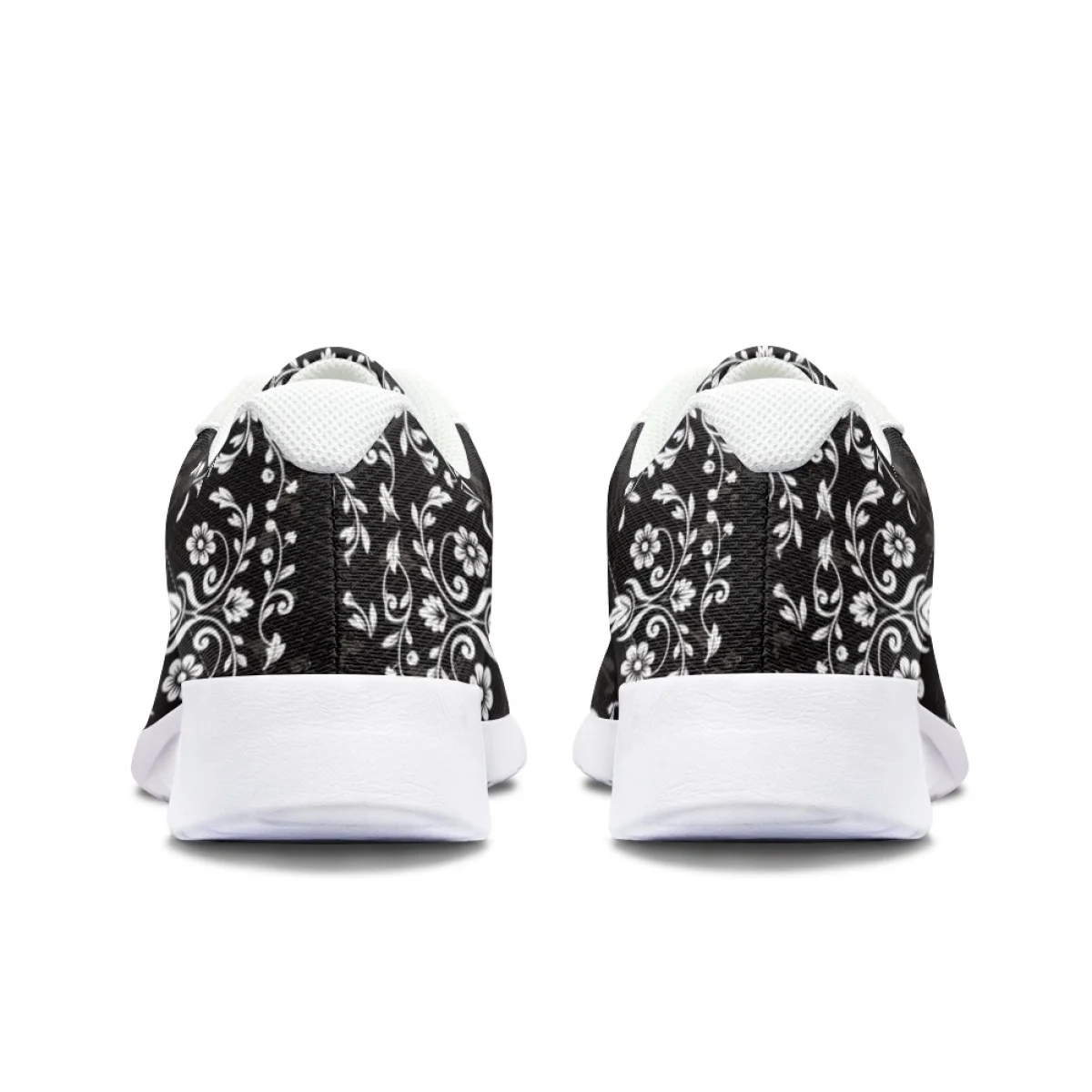 Zapatillas de deporte antideslizantes con estampado de perro y flores para mujer, zapatos informales cómodos con absorción de golpes, diseño de lujo, moda para exteriores