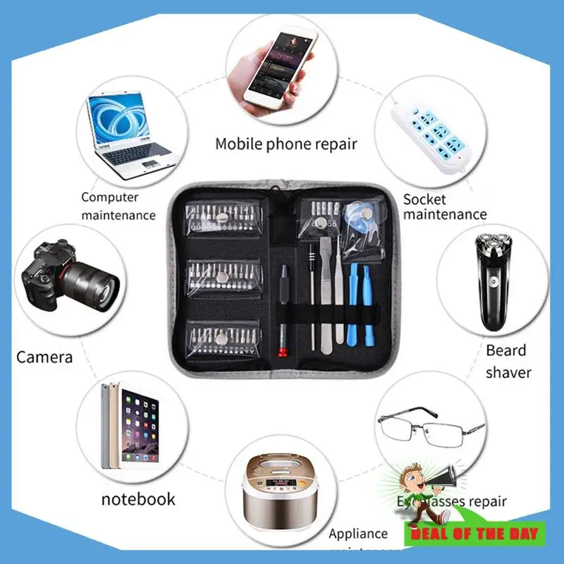 

New Arrival 49 Pieces Of Mobile Phone Maintenance Tool Set-Flower-Shaped Triangular Precision Screwdriver Set Easy Install Easy