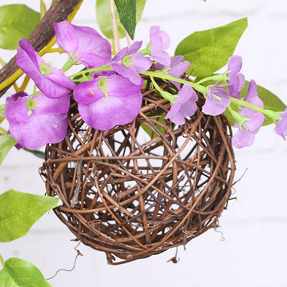 Wicker Takraw Ball Christmas Decorations Weaving Rattan Balls Crafts Xmas Layout Decorative For Bowls Decor 8/10/12/20cm