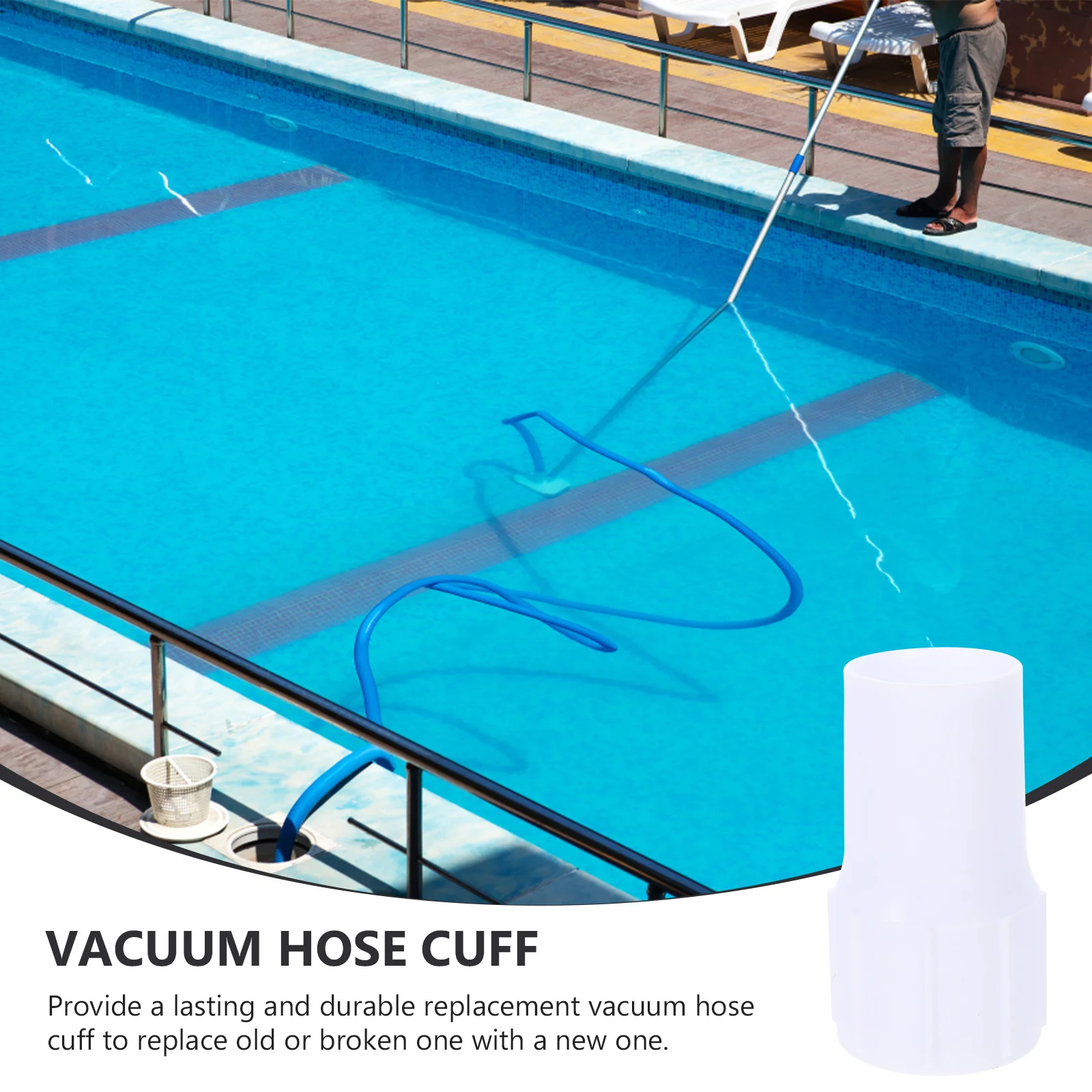 

Sturdy Pool Hose Adapter Strong Thread Tube Connector Easy to Use for Swimming Pool Soil Pick Up Tube Replacement Part