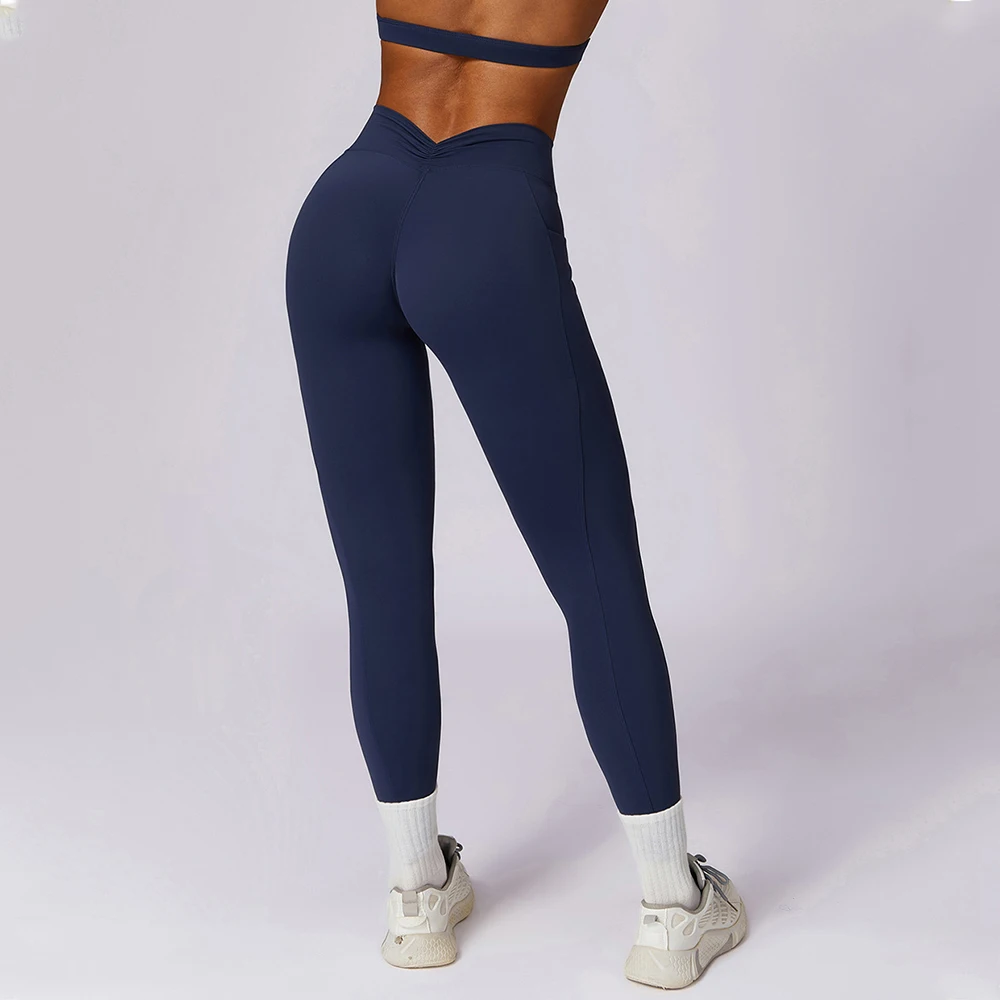 

Women Legging Pants High Waist Women's Leggings Stretch Yoga Pants Tights With Pockets Push Up Fitness Running Sportswear Tights
