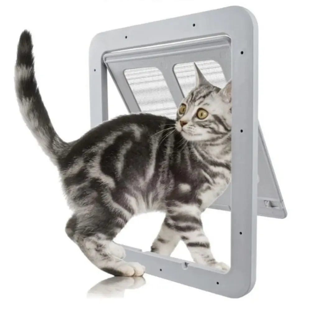 

Lockable Dogs Cats Window Gate Puppy Enter Freely ABS Dog Cat Flap Door Pet Supplies Easy Install Large Pet Screen Door Garden