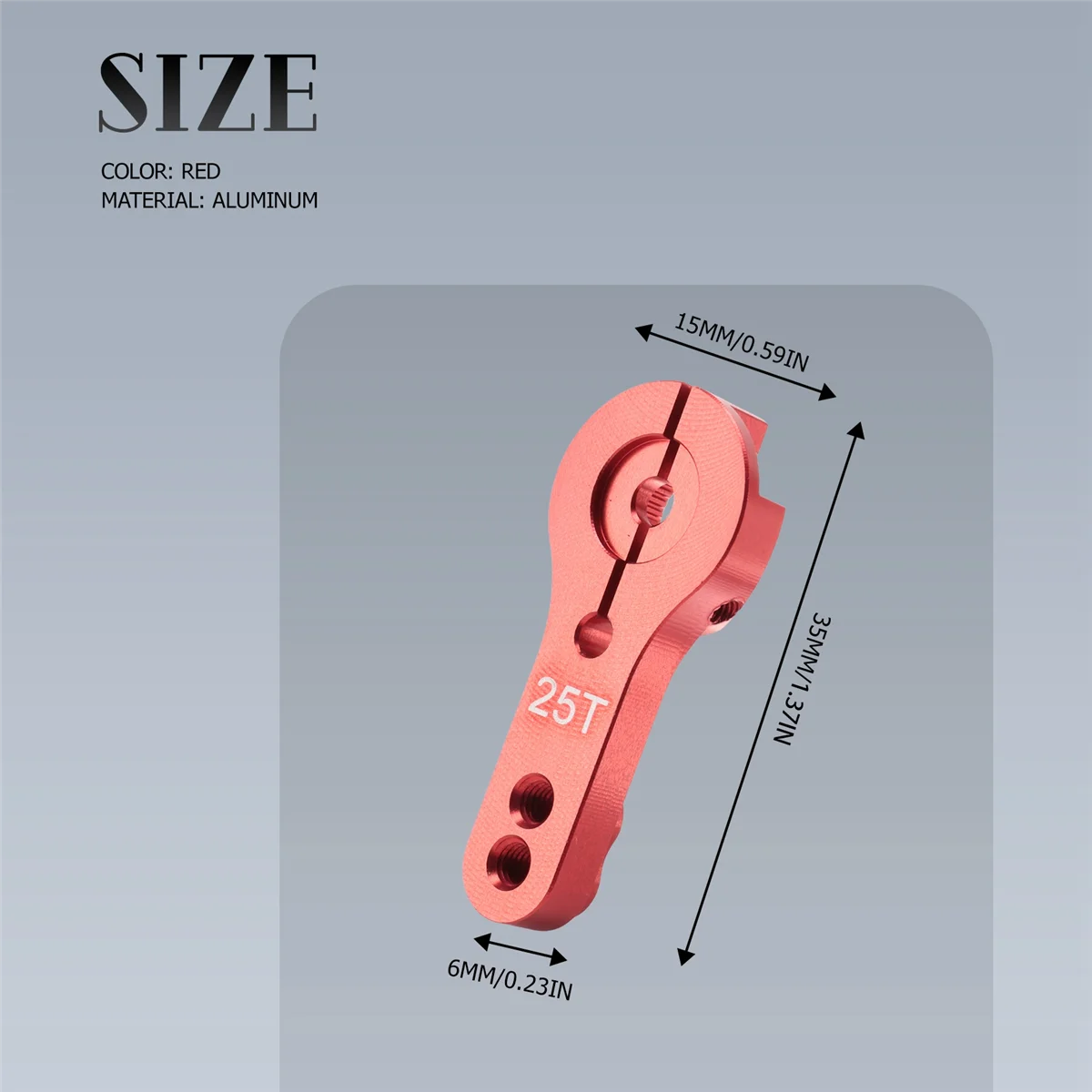 6 個 25T アルミサーボホーン M3 スレッドステアリングアーム高トルクサーボモーター部品 RC カー飛行機ボート-PZZW