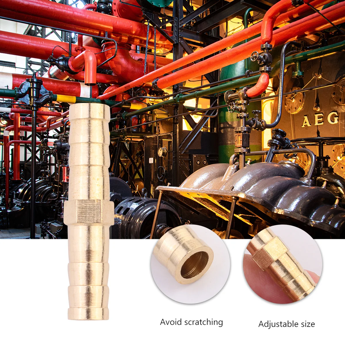 

10pcs 8Mm Brass Barb Fitting Straight Tube Connector For Polyethylene Nylon Pu Hose Barbed Adapter Air Gas Flow Fittings