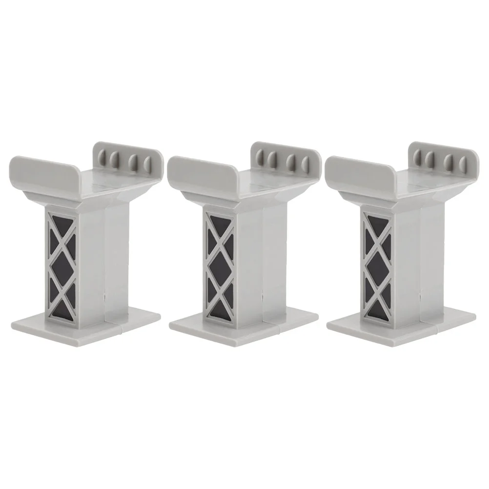 3 Pcs Train Track Pier Decorative Bridge Toy Model for Games Simulation The