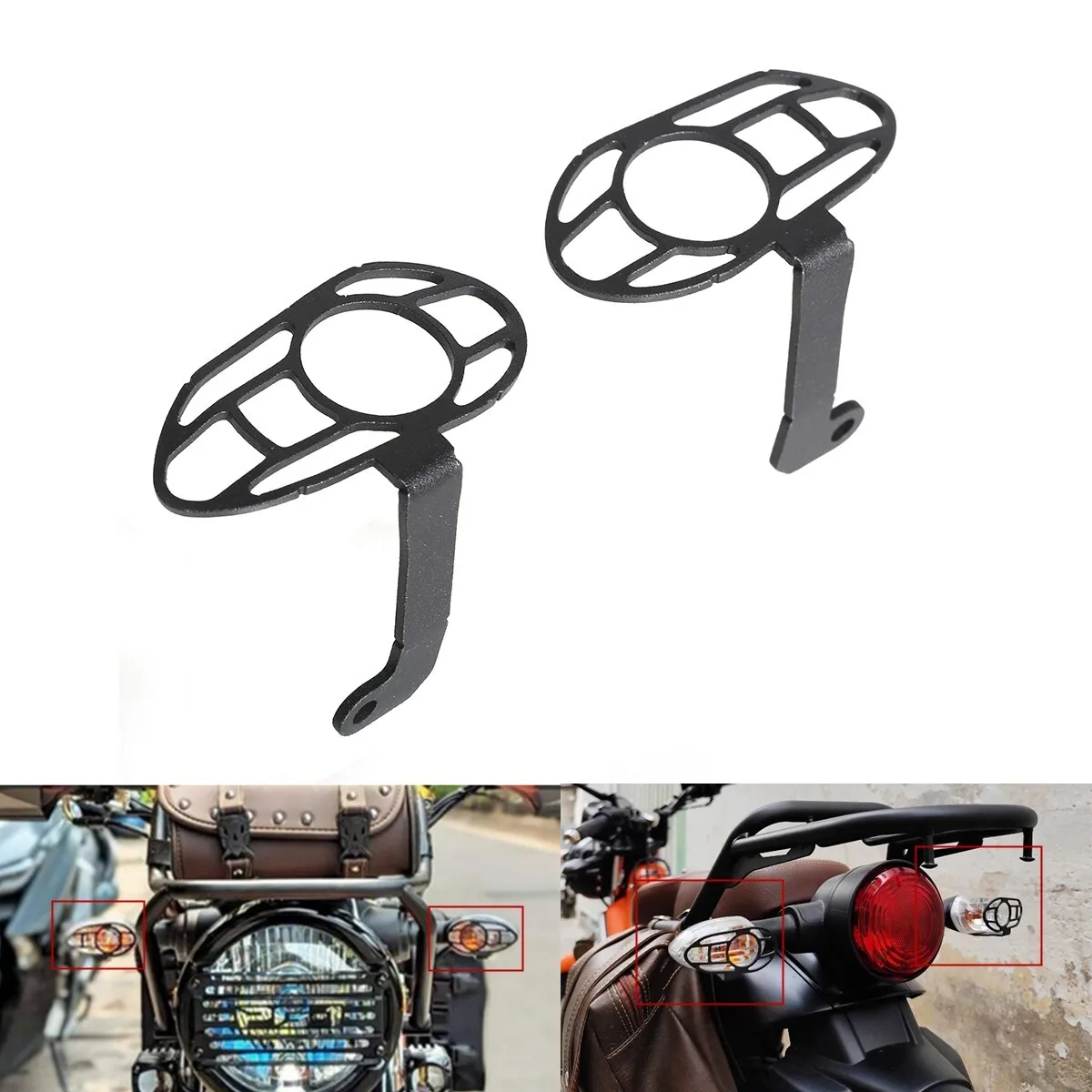 

2X Aluminum Turn Signal Indicator Cover Guard For YAHAMA PG1 PG-1 PG 1 2023-2025 2X Aluminum Turn Signal Indicator Cover Guard