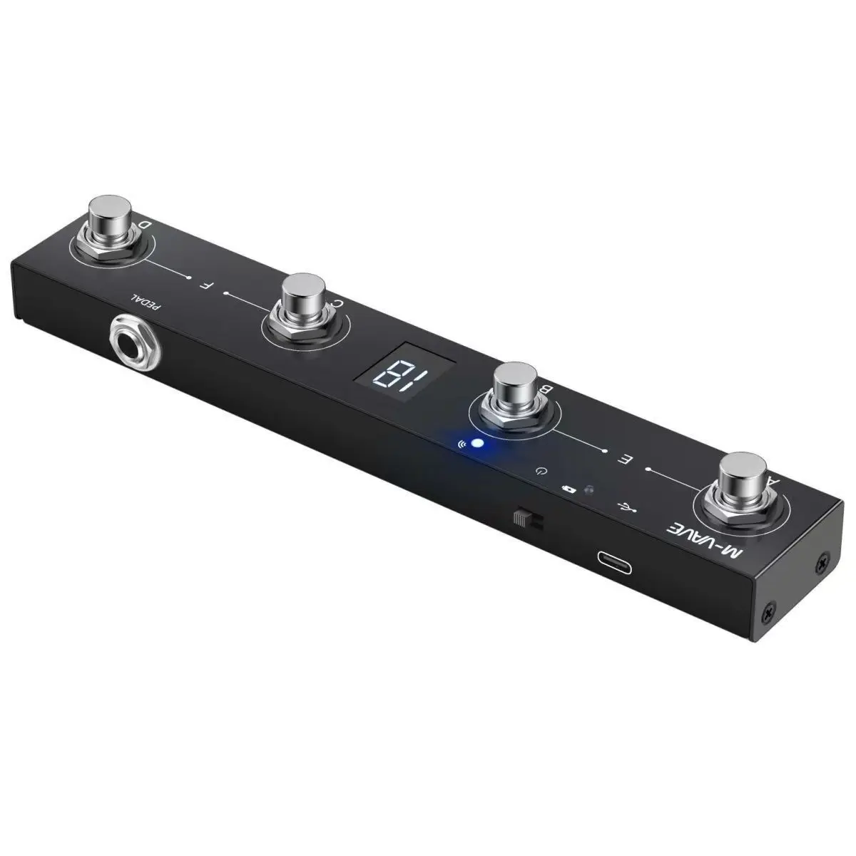 

M-VAVE Electric Guitar Wireless for Bluetooth MIDI Pedal Controller Stompbox Effects Chocolate Plus Musical Instrument Accessory