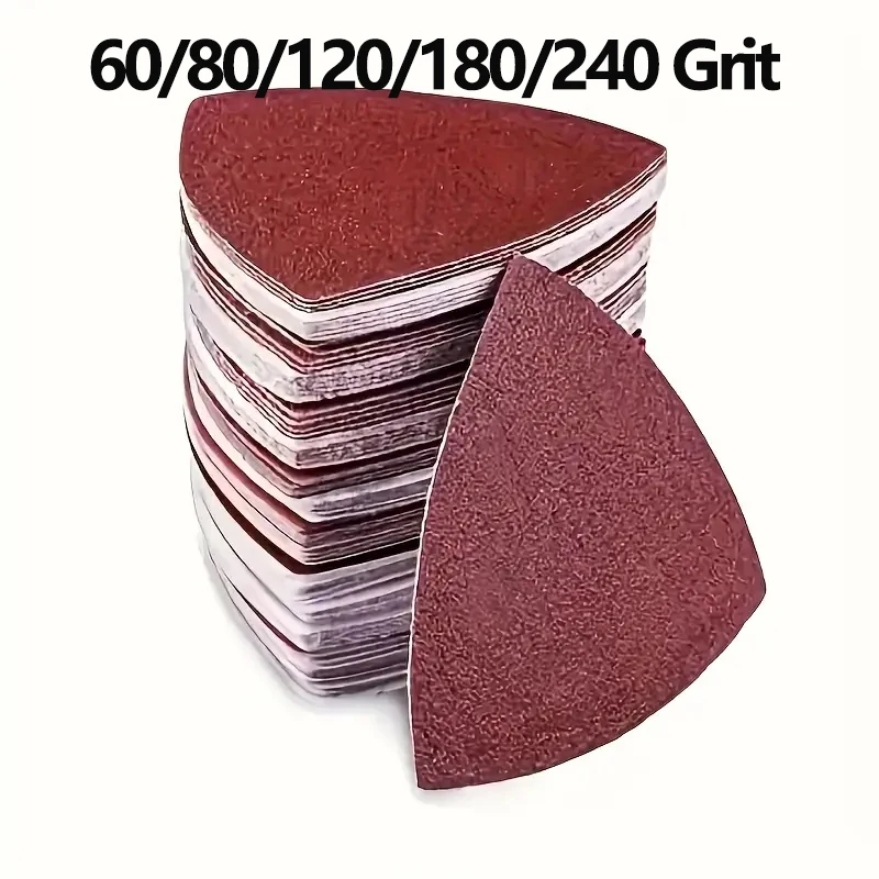 10/20/30/50 Stuks 80mm Driehoek Klittenband Schuurpapier voor Multi-Grain Zandpads voor 3-1/8-inch Swing Multifunctioneel Gereedschap