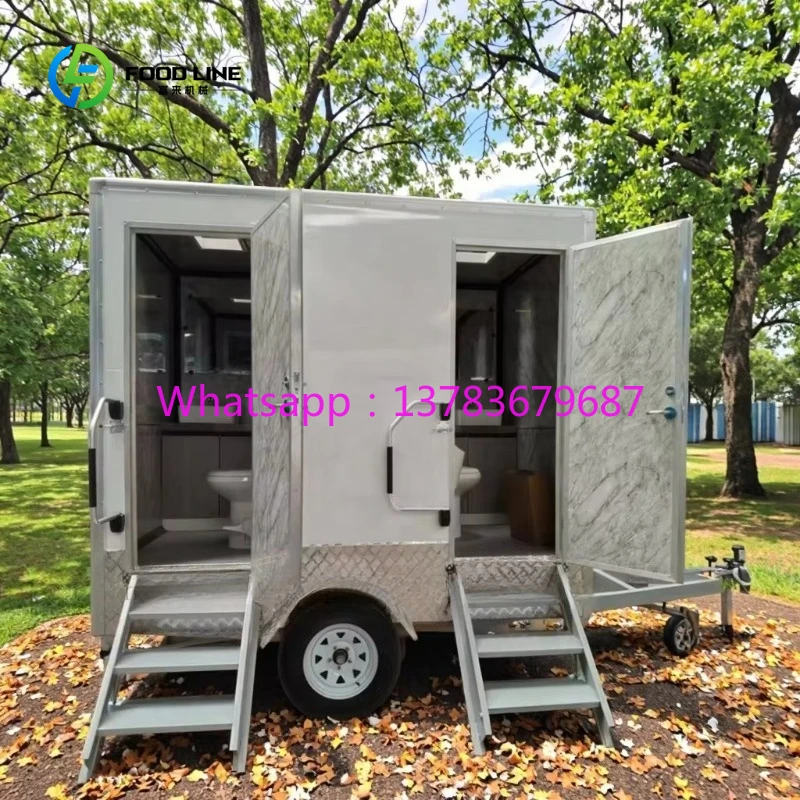 

Customized New Luxury Restroom Trailer Mobile Restroom Toilet Trailer Mobile Toilets Outdoor Portable