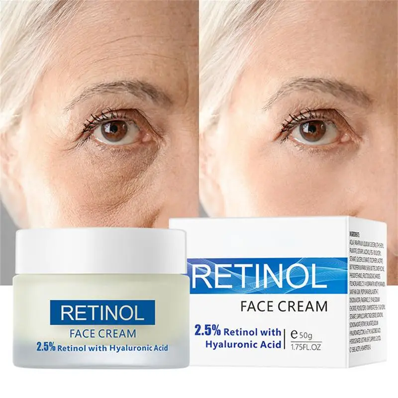 Anti-rugas anti-envelhecimento endurecimento soro ácido hialurônico vitamina a retinol creme de rosto para as mulheres clarear rugas manchas escuras