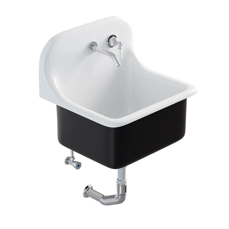 Bathroom sink, retro classic wall mounted enamel sink, hand basin, kitchen, bathroom, outdoor balcony, hanging type