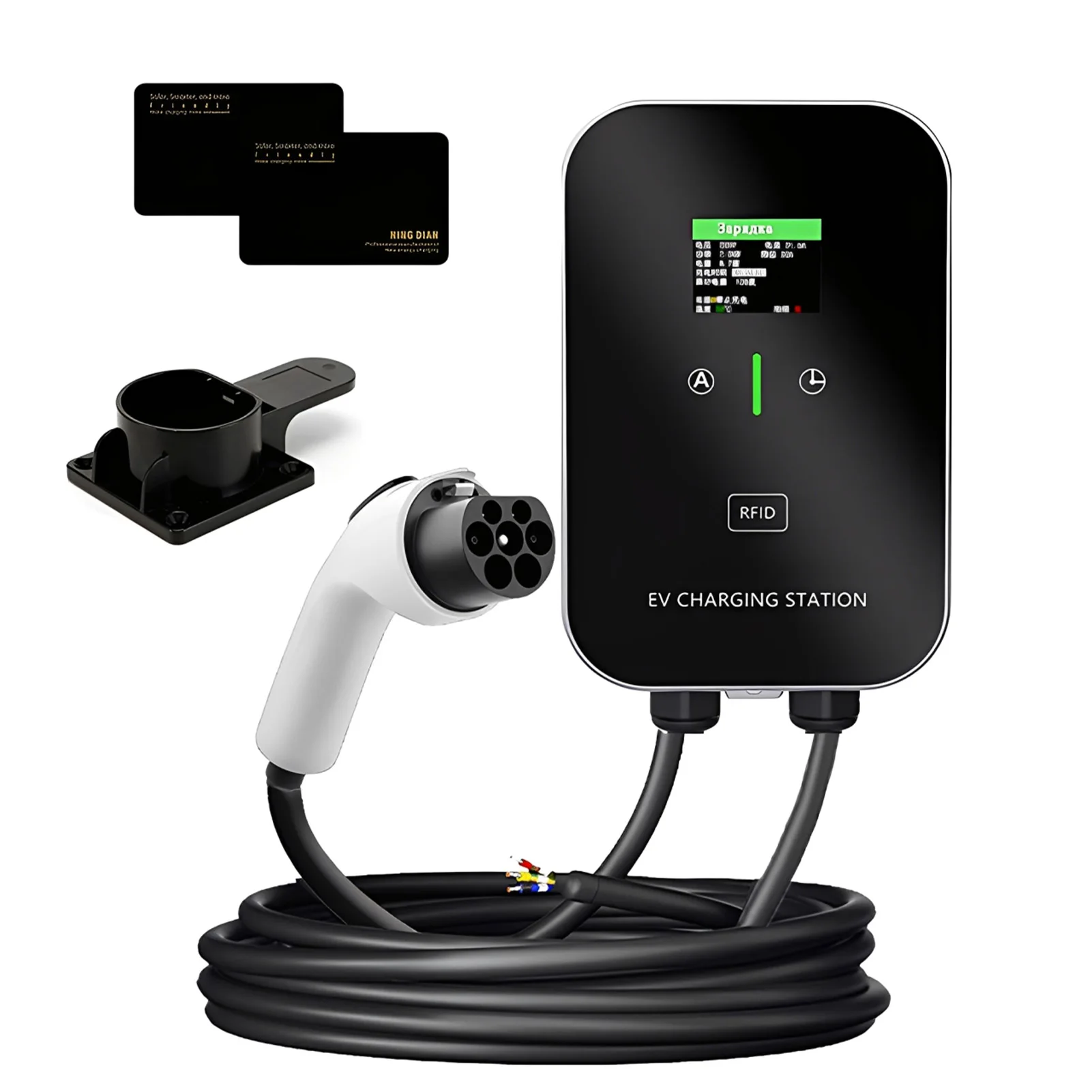 

7KW 32A 5M EV Charging Station Car Electric Vehicle Car Charger Wallmount National Standard GBT AC Charging Pile with Hook