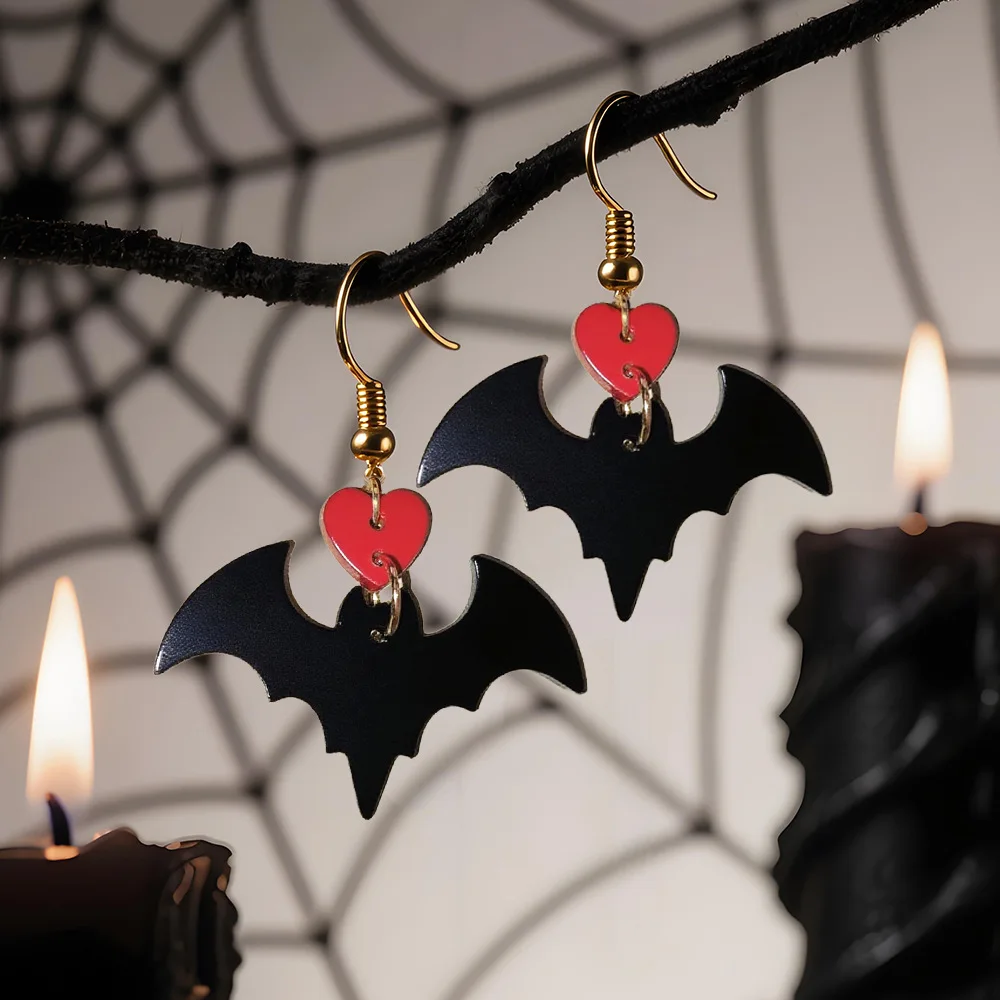 Gothic Earring Silicone Mold DIY Resin Bat Spider Skull Pendant, Alternative Jewelry Making, Halloween Charm Goth Craft view 4