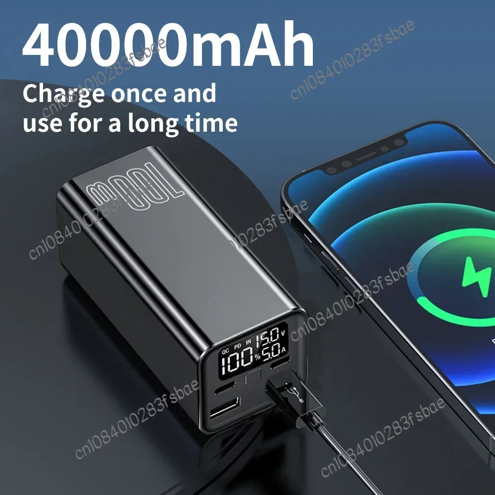 

Внешний аккумулятор для кемпинга на 40000 мАч с цифровым дисплеем, 100 Вт