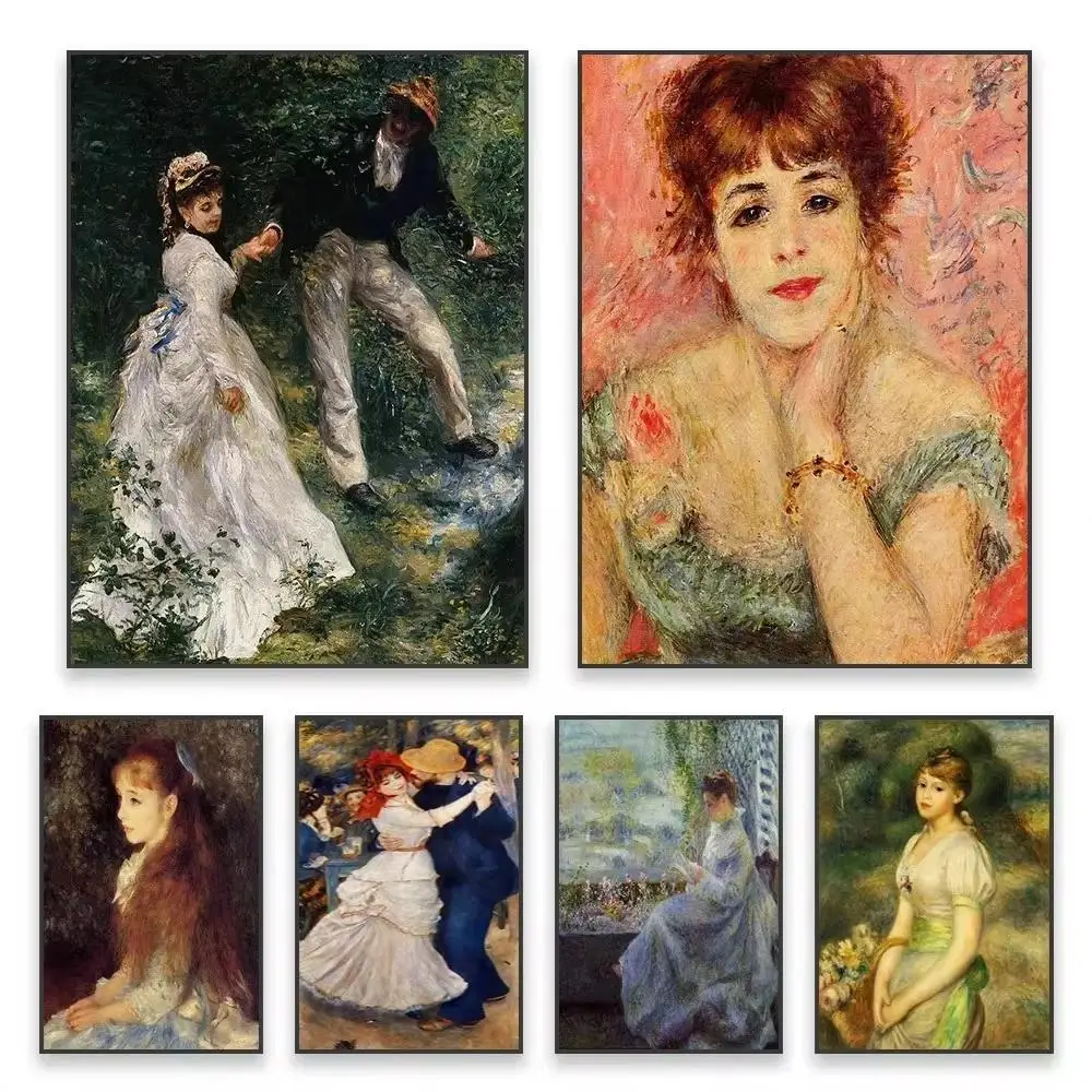 Pintura al óleo Vintage Renoir, impresiones en lienzo, póster Retro de la pasada, arte de pared de salón de lectura, decoración del hogar