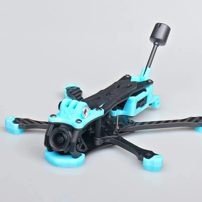 Foxeer MEGA-Marco de CC T700 de carbono, 3,5 ", 166mm/4", 192mm, con revestimiento sedoso para Dron a control remoto O3/analógico/Vista/HDzero/Walksnail Freestyle