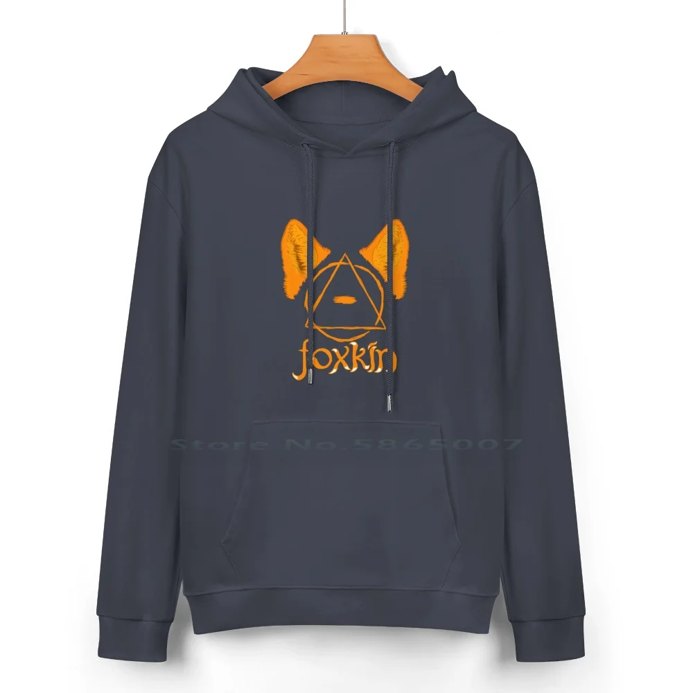 Foxkin Therian Theta-Delta With Fox Ears Cotton Hoodie Sweater 24 Colors Otherkin Foxkin Fox Therian Theta Delta Thetadelta