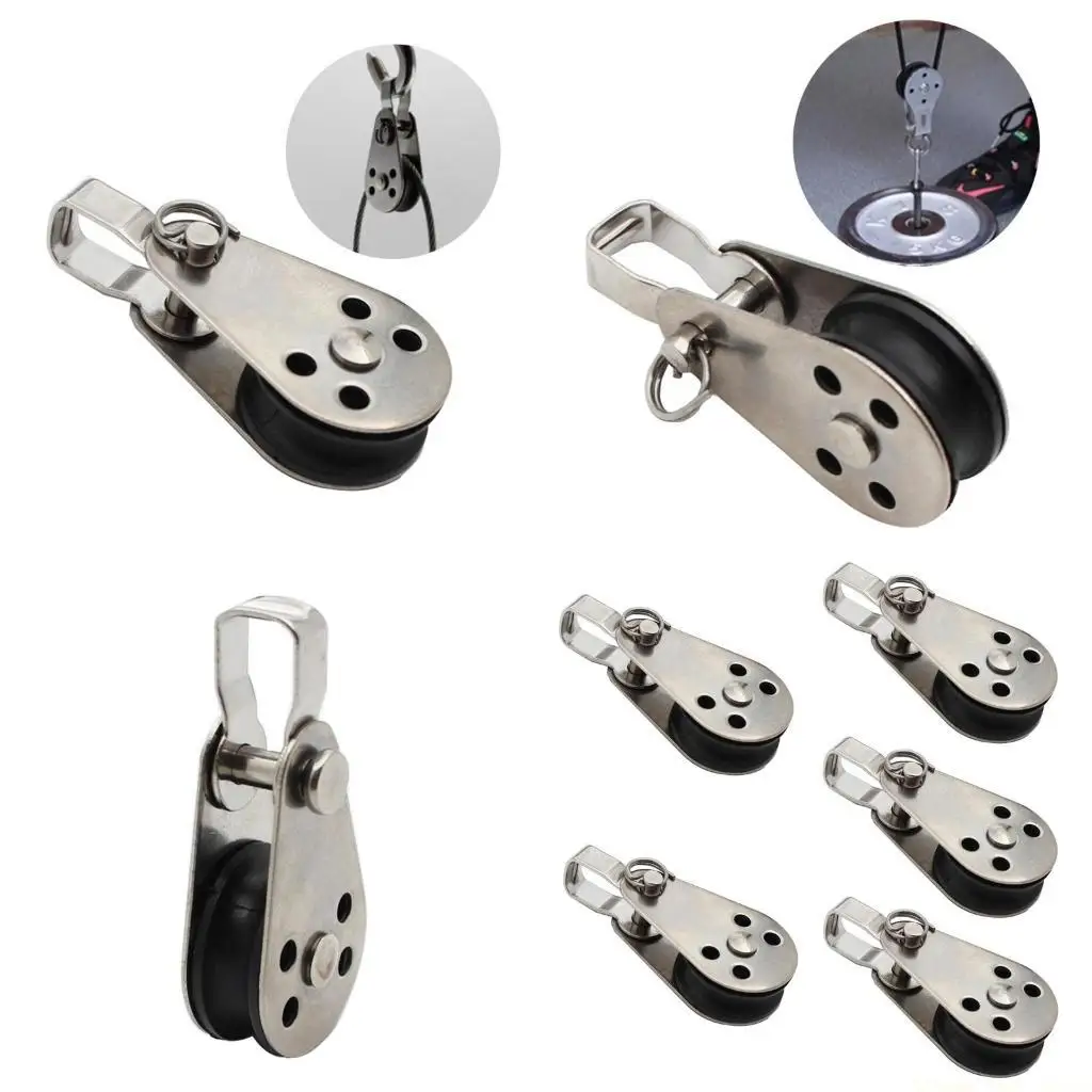 

A2BE 5 шт. блок шкива из нержавеющей стали, подвесной трос, буксировочное колесо, поворотный подъемный канат для морского крана