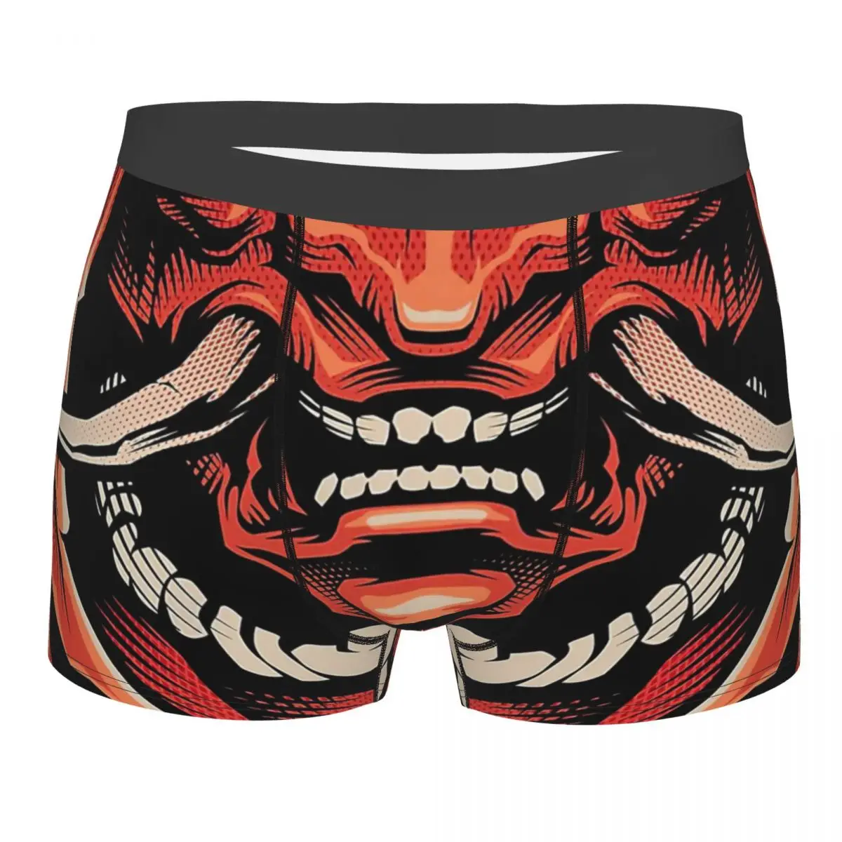 

HANNYA SAMURAI DEMON Underpants Breathbale Panties Male Underwear Print Shorts Boxer Briefs