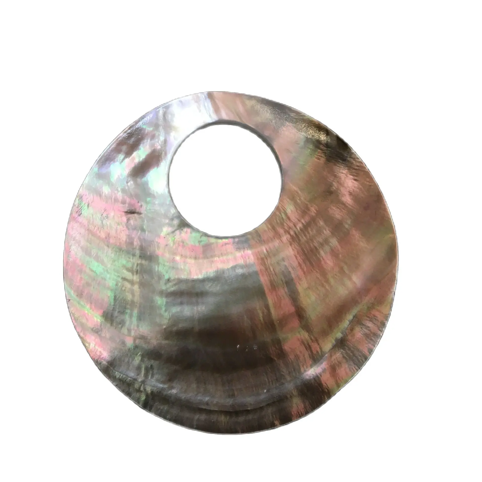 50mm 60mm Round Disc Shell Natural Black Mother of Pearl Charms Pendants Making 1 PCS