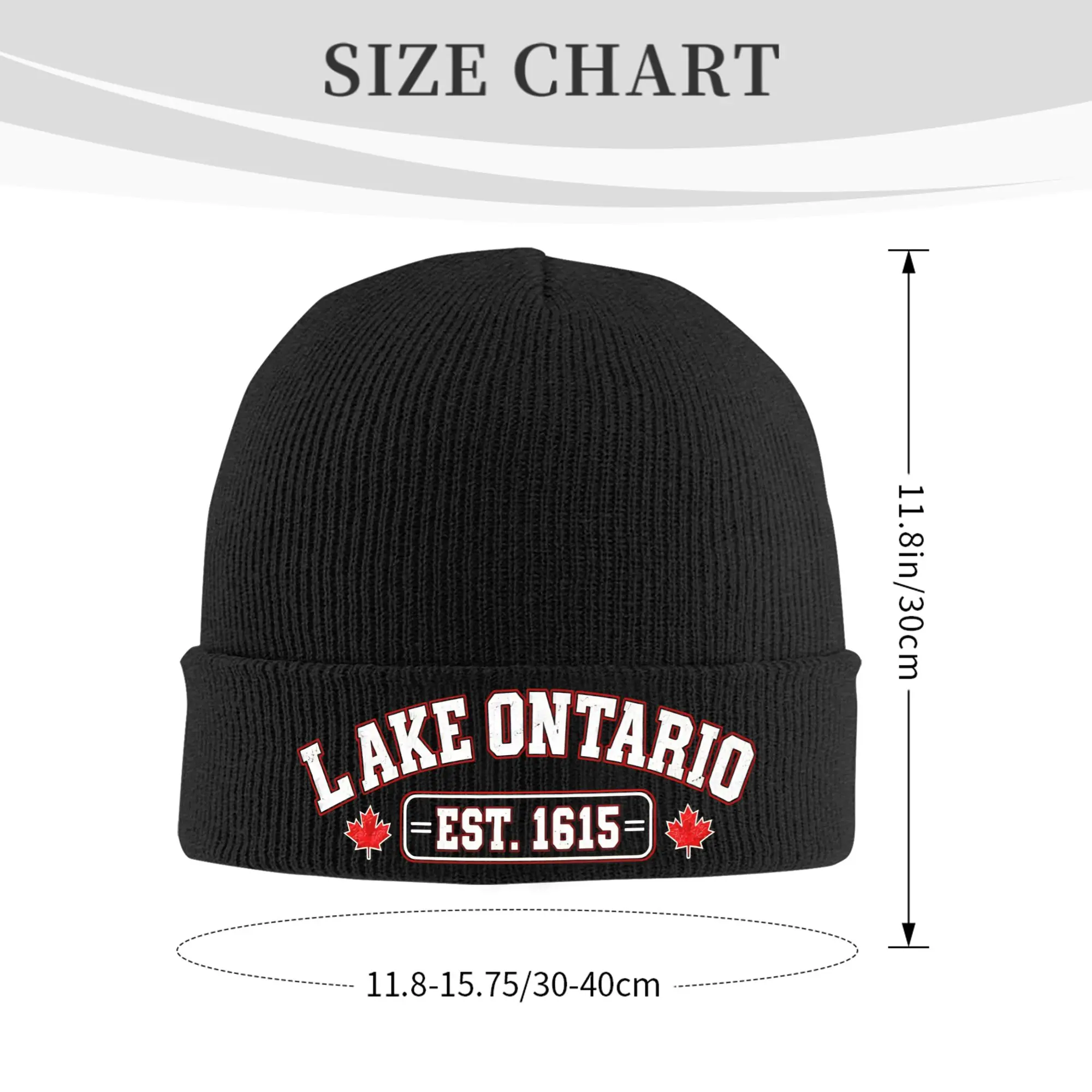 Lake Ontario Est 1615 Canada Knitted Hat Beanie Autumn Winter Hat Warm Unisex  Fashion  Cap for Men Women Gift,