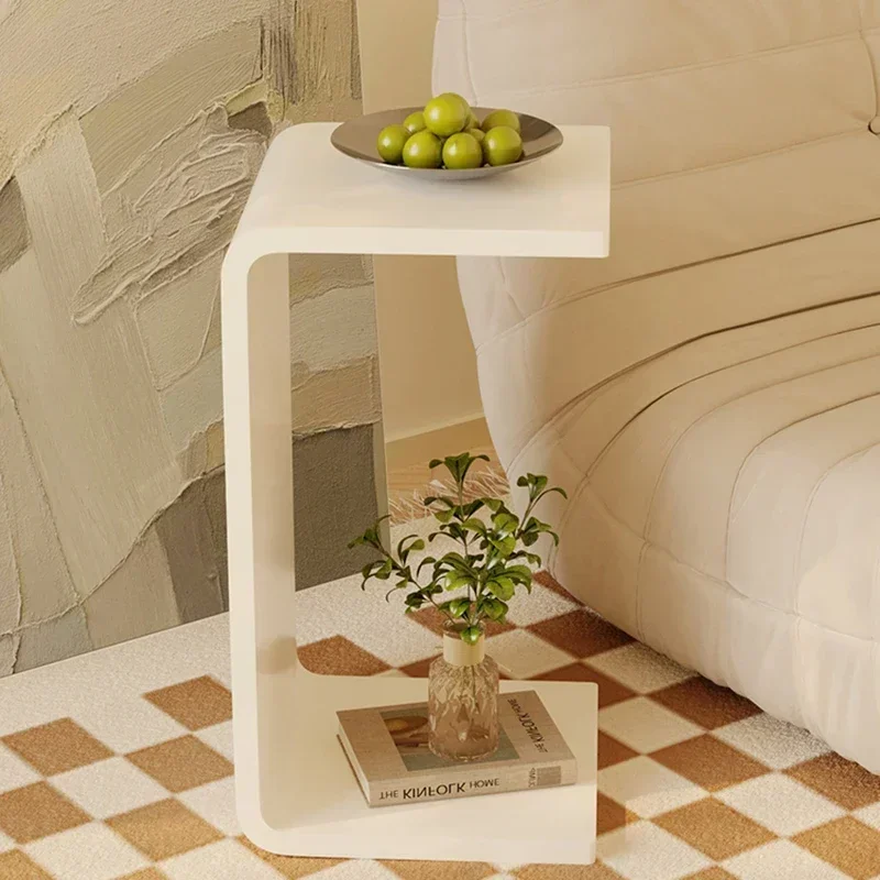 Industrial White Coffee Table for Living Room Space Saving Premium Quality Durable Build Reinforced Frame Modern Design