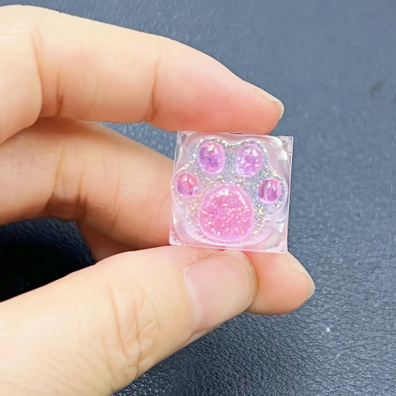 1Pcs New Hot Sale Translucent Cute Cat Claw Keycap Cross Axis Mechanical Keyboard Keycap Decoration Accessories