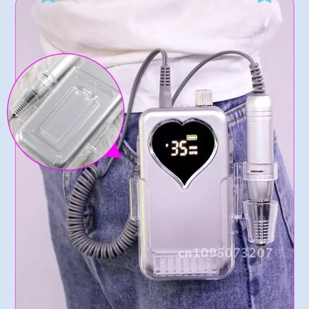 Heart Shape 35000 RPM Portable Electric Nail Drill Manicure Electric For Professional Salon Machine Drill Rechargeable