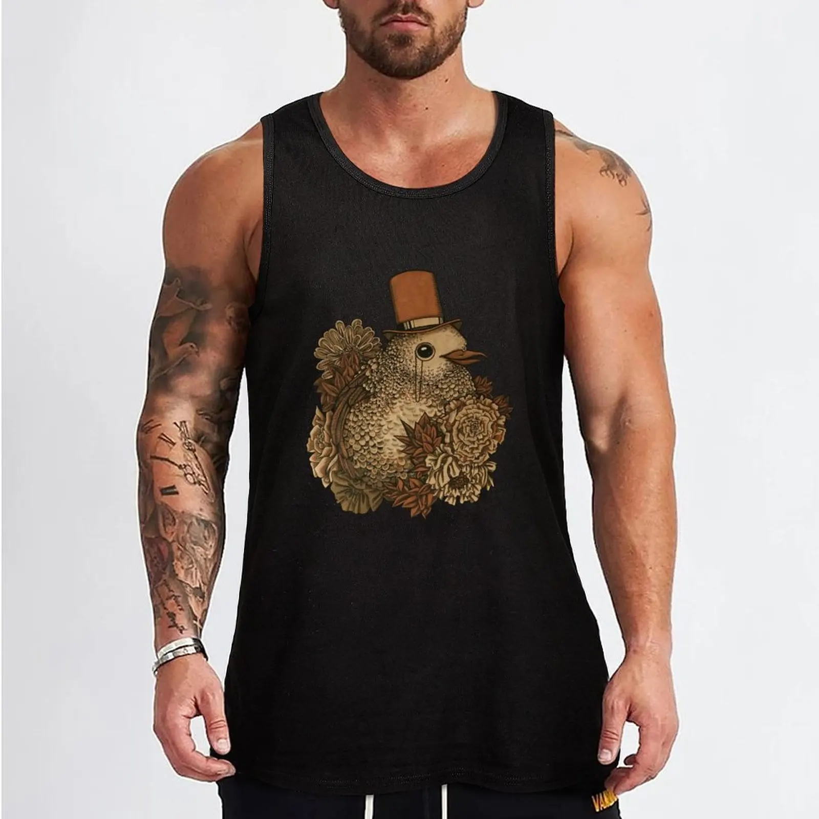 A Very Dapper Bird Tank Top vest for men Men gym sportswear