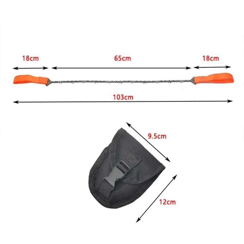 Portable Survival Chain Saw Chainsaws Emergency Camping Hiking Tool Pocket Hand Tool Pouch Outdoor Pocket Chain Saw