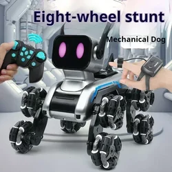 Eight wheel stunt mechanical dog intelligent gesture induction spray drift climbing deformation electric remote control toy dog