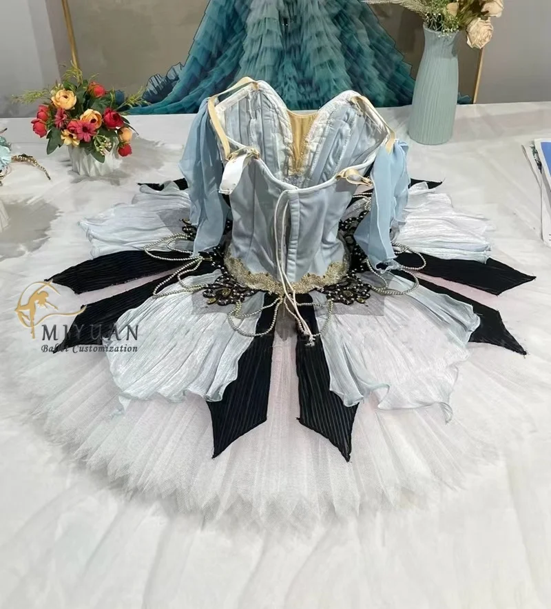 Blue gradient Pharaoh's daughter variations Ballet TUTU dress AEDC competition dress custom gauze dress