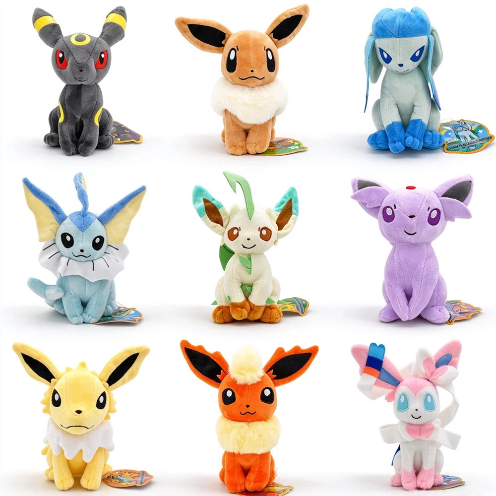 20cm-9pcs-pokemon-eeveelution-stuffed-plush-toy-doll-sylveon-vaporeon-espeon-umbreon-glaceon-leafeon-flareon-jolteon-plush-toys