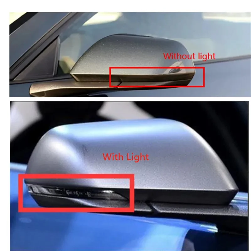 M Style Carbon Fiber Mirror Cover for Ford Mustang MTA 2015-2019 Replacement Without Signal Light