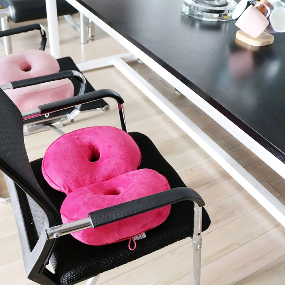 Dual Comfort Seat Cushion Beautiful Butt Seat Pressure Relief Orthopaedic Memory Foam Support Cushion for Coccyx Sciatica