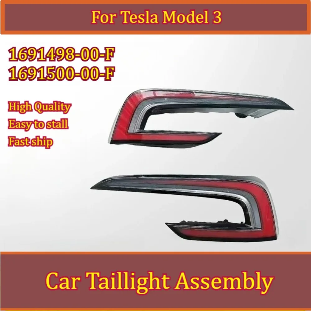 

Car Taillight Assembly For Tesla Model 3+ Highland 1691500-00-F 1691498-00-F Brake Light Turn Signal Reverse Light 2023-2025