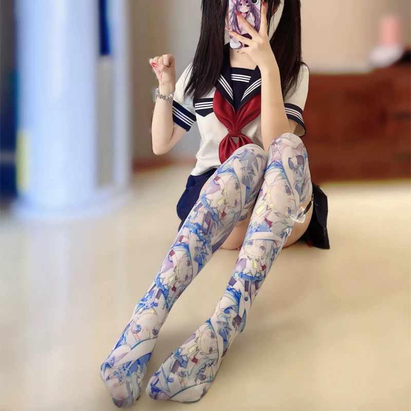 Japanse Kawaii Harajuku Kousen Vrouwen Leuke Mid-Kalf Kousen Over de Knie Sokken Anime Cosplay voor Meisje Zoete Fluwelen Lange Sokken