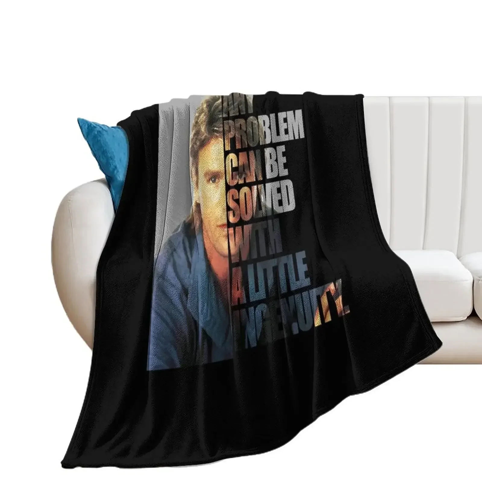 Lover Gifts Macgyver Said Any Problem Gift For Fan Throw Blanket Summer Beddings Cute Plaid Blankets