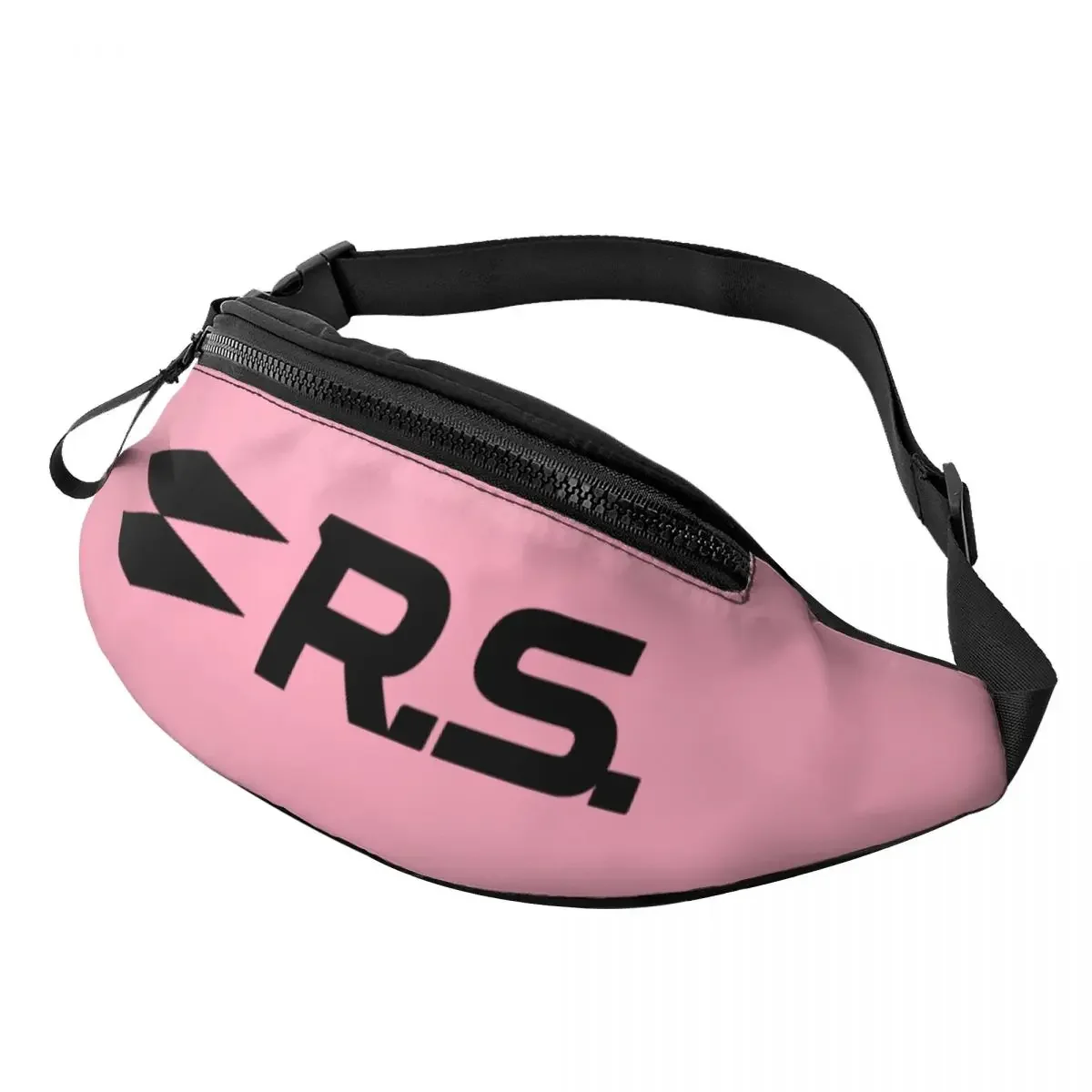 Cool Black RS Club Motorsport Racing Fanny Pack Women Men Crossbody Waist Bag for Traveling Phone Money Pouch