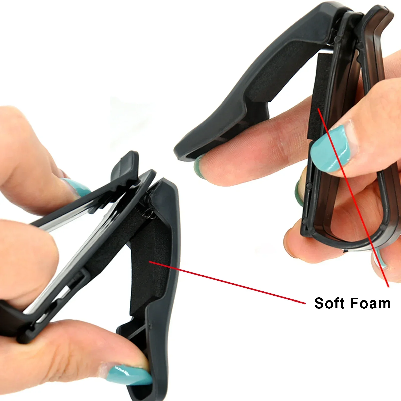 2 قطعة سيارة عالمية السيارات الشمس قناع نظارات صندوق النظارات الشمسية كليب بطاقة تذكرة حامل السحابة القلم حالة النظارات كليب اكسسوارات #3