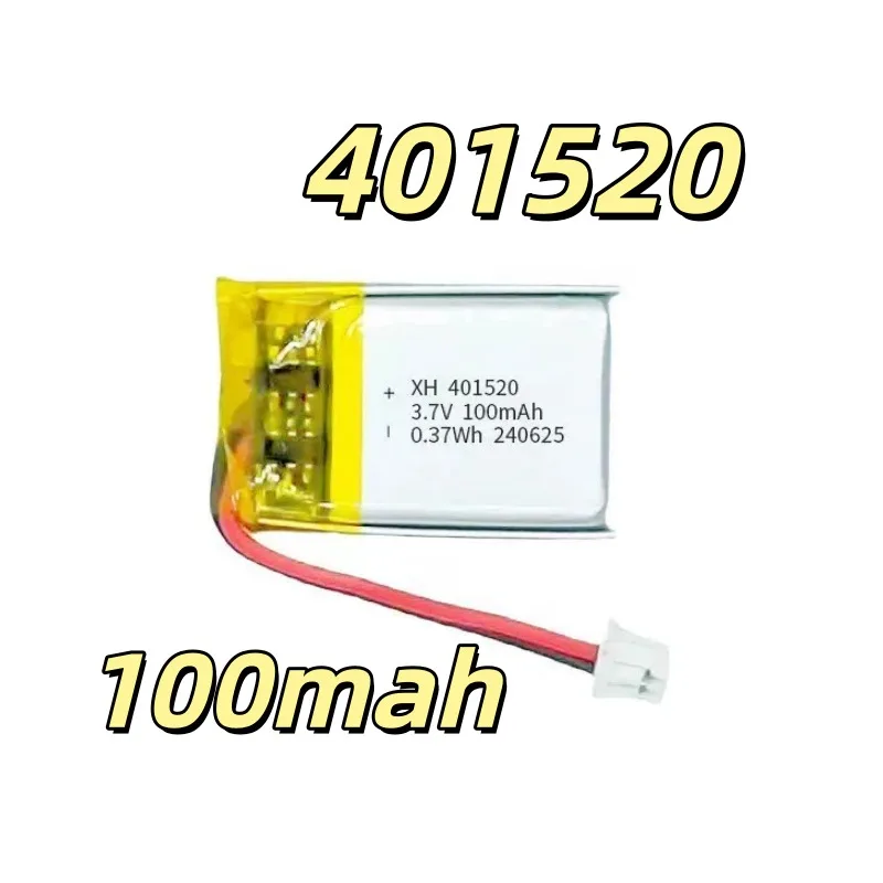 10PCS 401520 3.7V Li Polymer Battery 100mAh for Display Thermos Cup Rechargeable Flashlight Lithium Battery