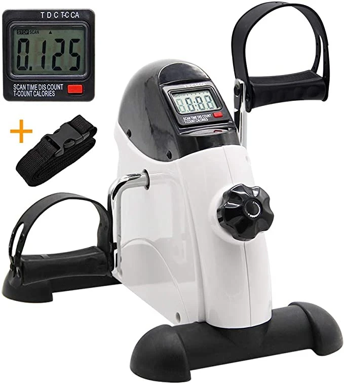 2026 Mini Under Desk Bike Portable Foot Hand Cycle Peddler Machine Bicycle Exerciser LCD Display Arm and Leg Pedal Exercise Bike