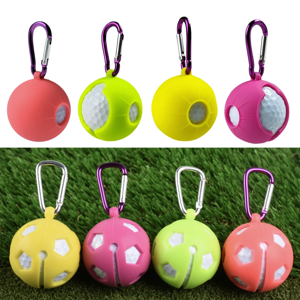 Golf Case GOLF Ball Protection Case Silicone Ball Case Ball Clip Mini Storage Bag Golf Supplies Golf Bag  골프용품 Portable Golf Bag