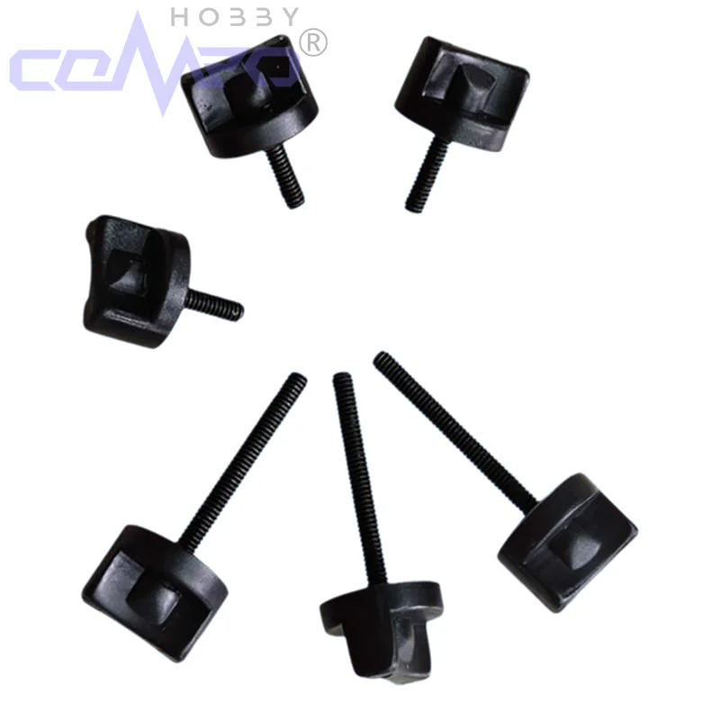 

10 Pcs M2 Metric Threaded Nylon Thumb Screws Set Plastic Black Metal Thread Screws for RC Airplane Accessory Replacement Parts