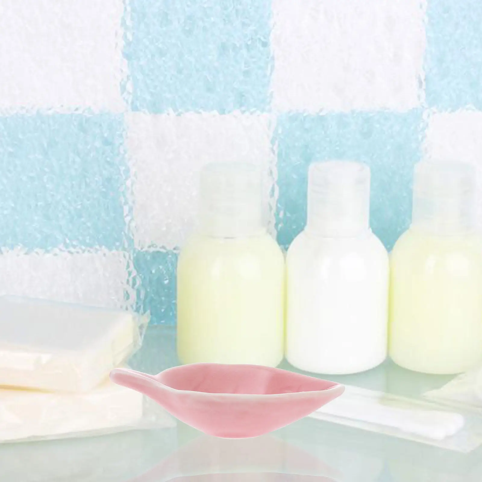 Juego de 4 Bandejas de Cerámica para Aceites Esenciales, para Aromaterapia, Mezclar y Mezclar Mascarillas Faciales, Spa, Salón de Belleza, Uso Doméstico, Exquisito Plato para Aromas