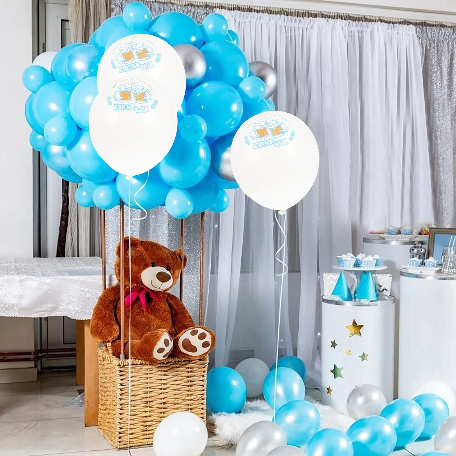 

40Pcs Beer Festival Party Supplies Latex Balloons Air Leak Proof Creative Decor for Indoor and Outdoor Parties