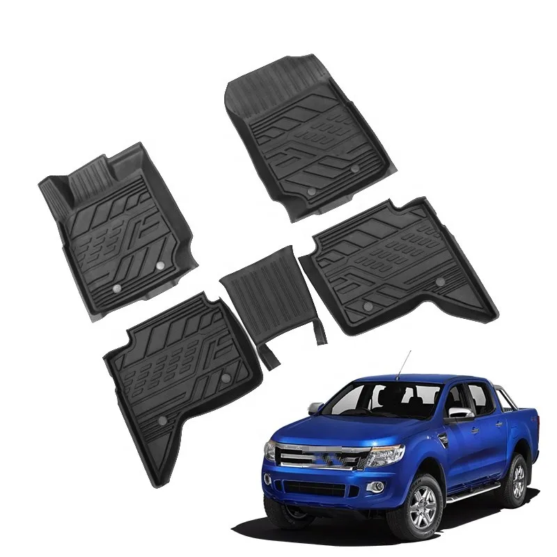 Hot Sale Anti Slip Rubber TPE Car Floor Mats For Ford Ranger 2019-2021 Waterproof Pad Foot Carpet